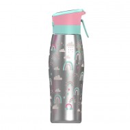 Rainbow Starburst 600ml Insulated Stainless Steel Water Bottle